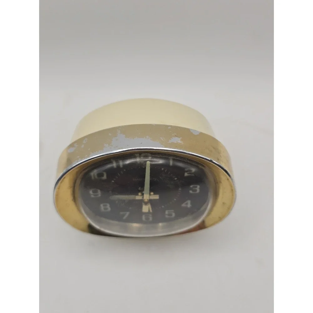 Westclox Vintage Big Ben Alarm Clock Wind Up 1970's Cream & Gold